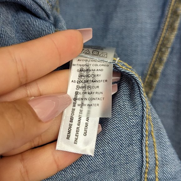 Calvin Klein Denim Jean Cropped Jacket Size Small - Picture 13 of 17